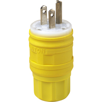 Leviton 14W47 Commercial Grade Straight Blade Plug, Plastic, 15 A, 125 V