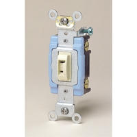 Leviton 1201-2L Interrupteur doux &agrave; borne arri&egrave;re & lat&eacute;rale, avec basculement unipolaire verrouillable