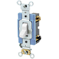 Leviton 1203-2W Interrupteur doux &agrave; borne arri&egrave;re & lat&eacute;rale avec basculement tripolaire