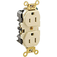 Leviton 5262-I Prise &agrave; borne arri&egrave;re & lat&eacute;rale &agrave; broches droites avec courroie en acier