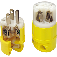 Leviton 52CM-66C Industrial Straight Blade Connector, Nylon, 125 V