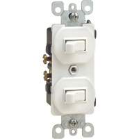 Leviton 5224-W Combinaison deux interrupteurs unipolaires