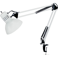 Dainolite Ltd DXL334-X-WH Swing Arm Clamp-On Desk Lamps, 100 W, Incandescent, C-Clamp, 36" Neck, White