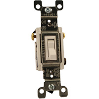Leviton 1453-WCP Interrupteur encadr&eacute; &agrave; borne lat&eacute;rale & Quickwire avec basculement tripolaire