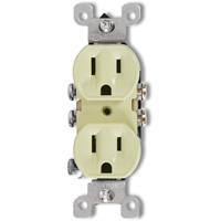 Leviton 5320-TCP Prises Doubles &agrave; C&acirc;blage Lat&eacute;ral & Quickwire NEMA 5-1R