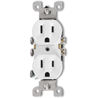 Leviton 5320-WCP Prises Doubles &agrave; C&acirc;blage Lat&eacute;ral & Quickwire NEMA 5-1R