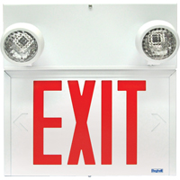Beghelli SLE636LRUM2SR9W Stella Combination Signs - Exit, LED, Hardwired, 12-1/8" L x 12-1/2" W, English