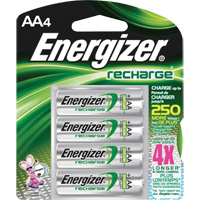 Energizer NH15BP4 Rechargeable NiMH Batteries, AA, 1.2 V