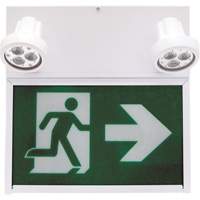 Beghelli SLRM636LU0LRM2SR5WLED Running Man Exit Sign, LED, Battery Operated/Hardwired, 12" L x 12 1/2" W, Pictogram
