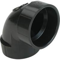 Bow Plumbing 600643 90° Sanitary Elbow Fitting, Hub x Hub, Plastic, 3"