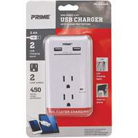 Prime PBUSB342S Chargeur USB Prime avec protection contre la surtension