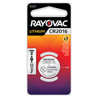 Rayovac KECR2016-1 Pile bouton au lithium CR2016, 3 V