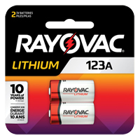 Rayovac RL123A-2 Lithium Batteries, 123, 3 V