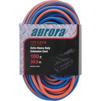 Aurora Tools XH240 TPE-Rubber Extension Cord with Light Indicator, All-Weather, SJEOW, 12/3 AWG, 15 A, 3 Outlet(s), 100'