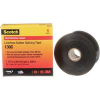 3M 130C-1.5X30 Ruban d'&eacute;pissure en caoutchouc sans doublure Scotch, 38 mm (1-1/2") " la, 9 m (30') " lo
