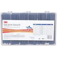 3M FP301-KIT-BLACK Heat Shrink Tubing, Thin Wall, 6", 1" (2.54cm) - 0.1875" (0.48cm)