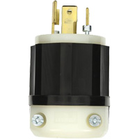 Leviton 2771 Industrial Grade Locking Plug, Nylon, 30 Amps, 347 V/600 V, L20-30P