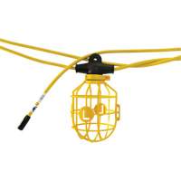 Lind Equipment TLS-100CG14 Heavy-Duty Moulded Stringlights, 10 Lights, 1200" L, Plastic Housing