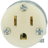 Hospital Grade Extension Plug Connector, 5-15R, Nylon  XI199 | TENAQUIP