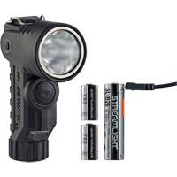 Streamlight 88913 Lame de poche &agrave; alimentation multiple &agrave; angle droit pour casque Vantage 180 X, DEL, Piles Rechargeable/CR123A, Polym&egrave;re de nylon