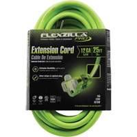 Prime FZ512825 Cordon rallonge industriel Flexzilla Pro, Toutes saisons, SJTW, AWG 12/3, 15 A, 25'