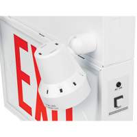 Zenith Safety Products XI789 Exit Sign with Security Lights, LED, Battery Operated/Hardwired, 12-1/10" L x 11" W, English