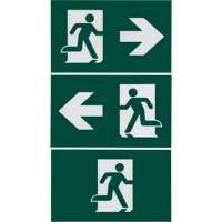 Running Man Sign with Security Lights, LED, Battery Operated/Hardwired, 12-1/10" L x 11" W, Pictogram XI790 | TENAQUIP