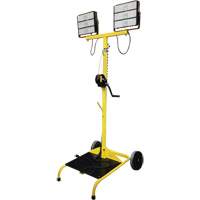 Lind Equipment LE978LED-CART-TD-W Chariot &agrave; lampe Beacon978 avec treuil, DEL, 150 W, 22500 lumens, Boîtier en Aluminium