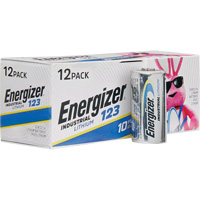 Energizer ELN123-12 Industrial Lithium Batteries, 123, 3 V