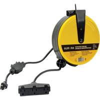 Aurora Tools XJ573 Extension Reel, 25', SJT, 14/3 Gauge, 13 A