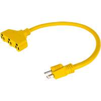 Outils Aurora XJ627 Adaptateur de rallonge d'alimentation, Ext&eacute;rieur, STOW, AWG 12/3, 15 A, 3 prise(s), 2'