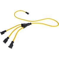Outils Aurora XJ628 Adaptateur d'alimentation de style W, Ext&eacute;rieur, STOW, AWG 12/3, 15 A, 3 prise(s), 2'