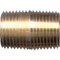 Fairview Fittings 112-B Close Nipple, Brass, 1/4", NPT