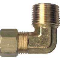 Fairview Fittings 69-2A 90° Pipe Elbow, Tube x Male Pipe, Brass, 1/8" x 1/8"