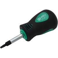 Gray Tools RB121A Stubby Square Recess Screwdriver, #1 Tip, Round, 3-1/4" L, Cushion Grip Handle