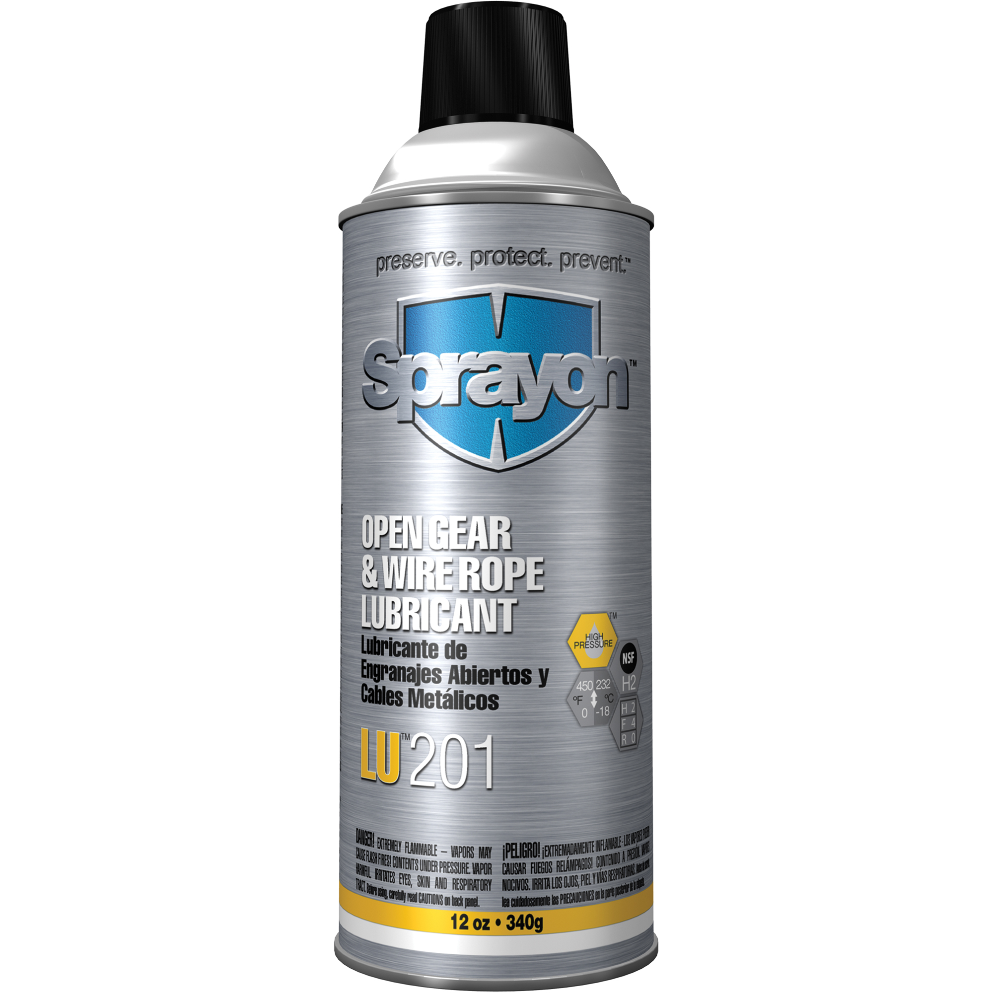 Sprayon SC0201000 LU201 Open Gear & Wire Rope Lubricant, Aerosol Can