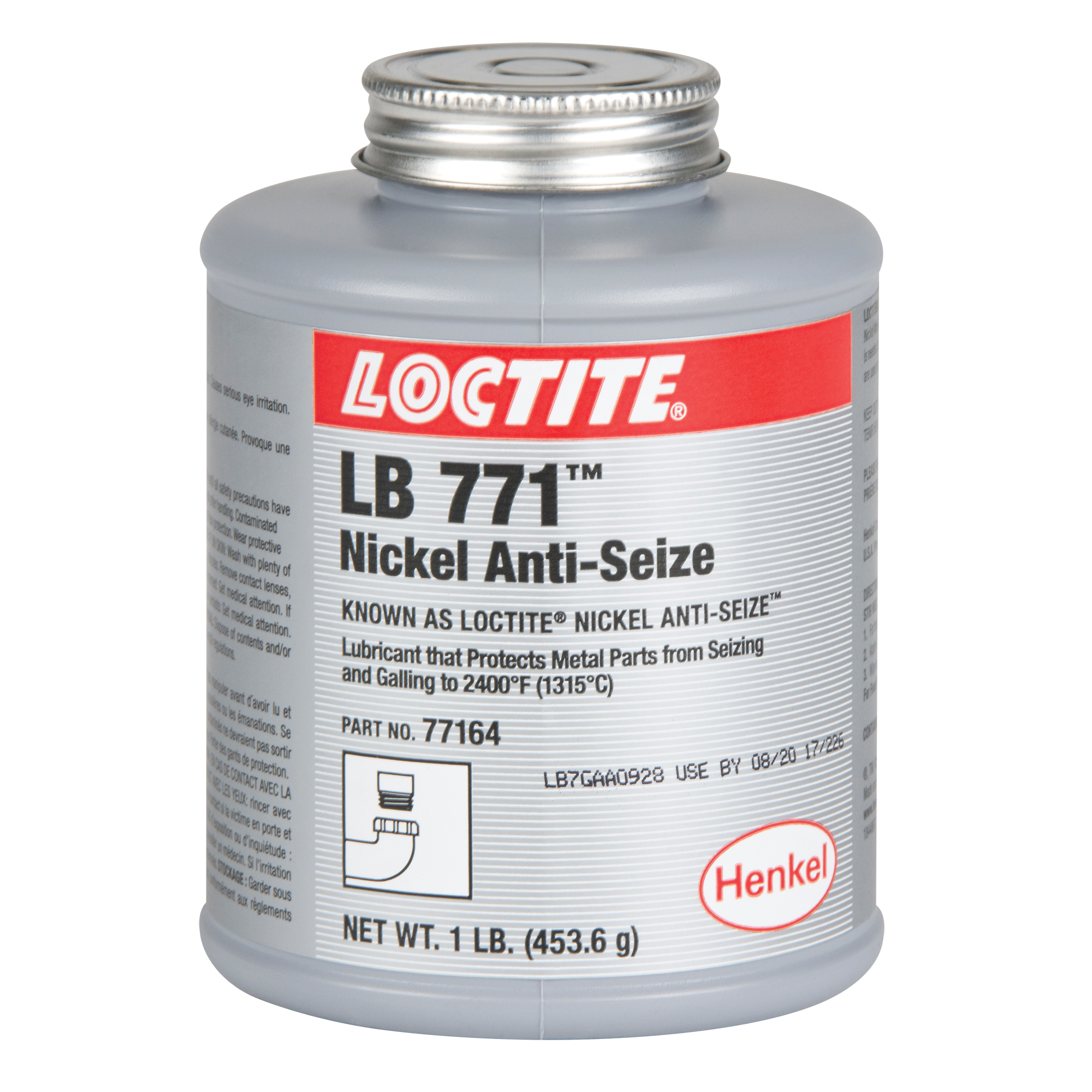 Loctite 135543 Nickel Grade AntiSeize, Brush Top Can, 2400°F (1315°C