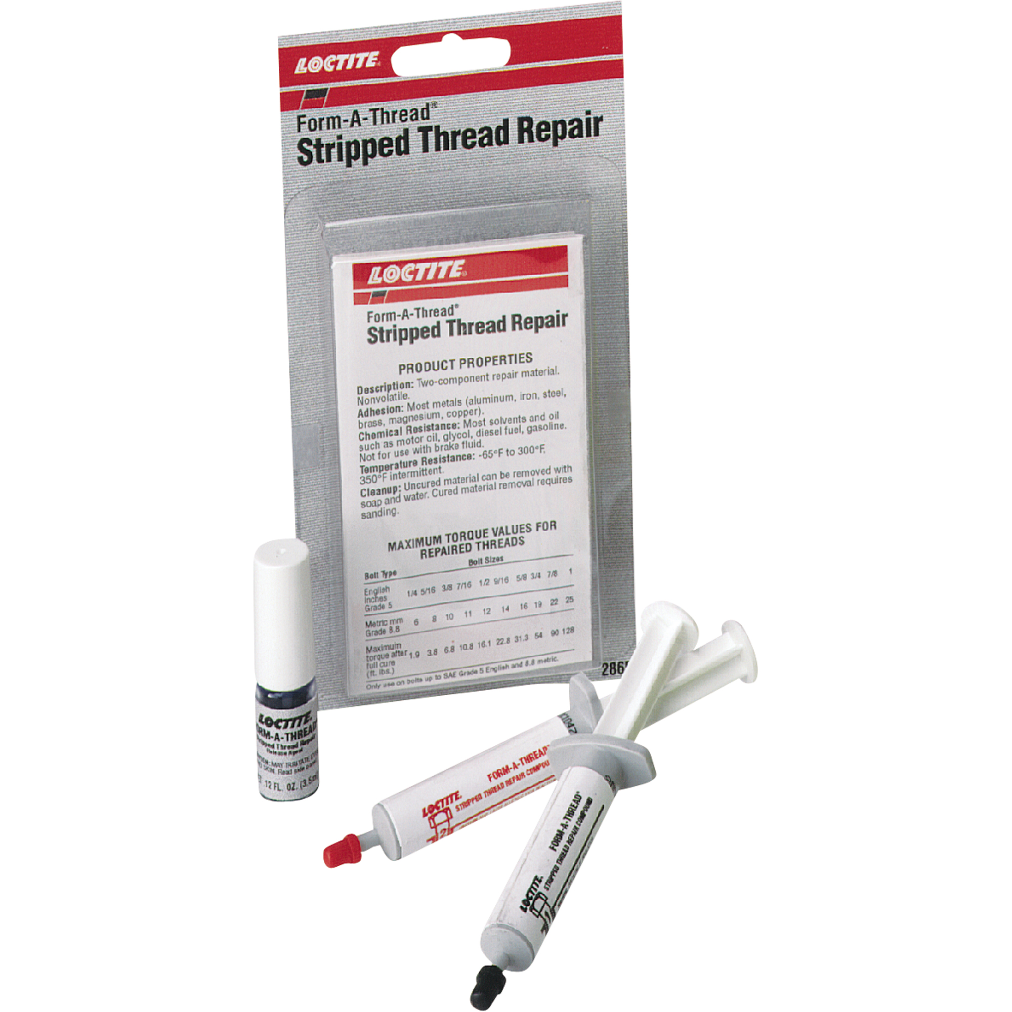 Loctite 236382 FormAThread Stripped Thread Repair Kit, Syringe, 4.8 ml, 53° C 148° C/65° F