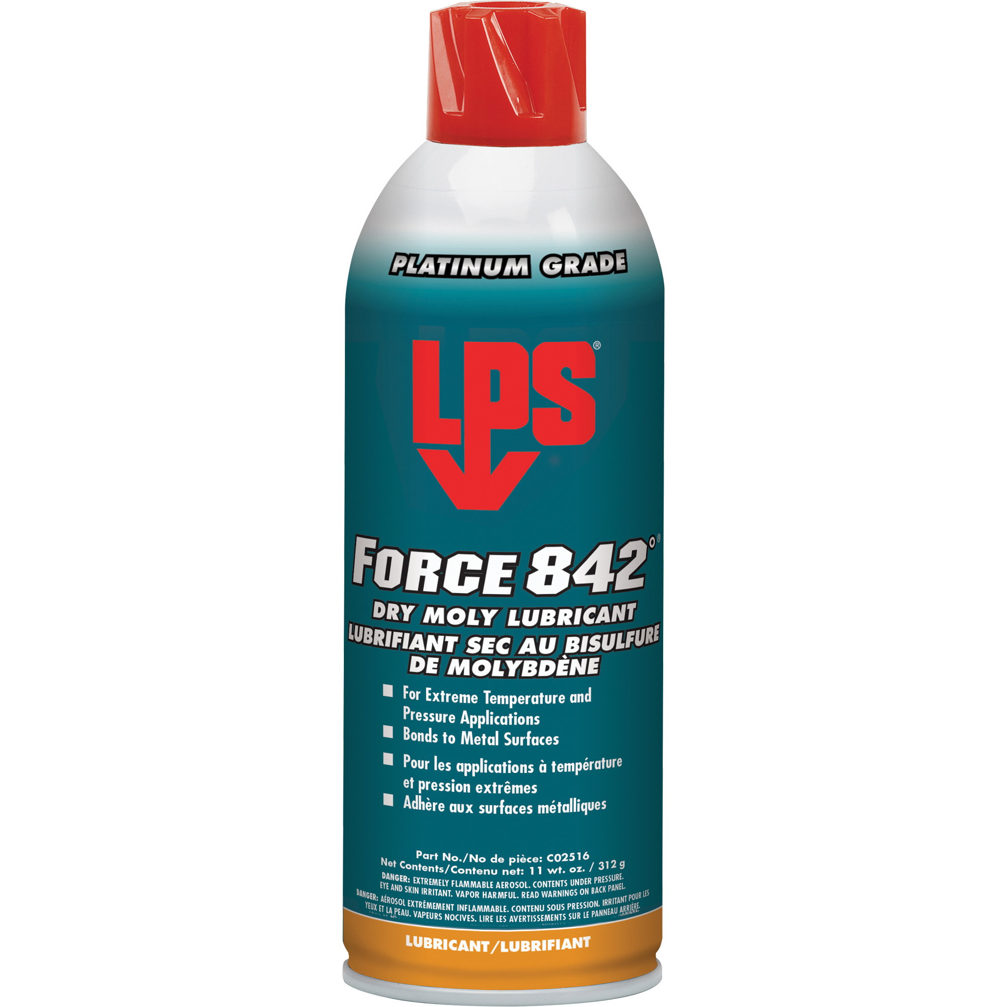 LPS C02516 Force 842°® Dry Moly Lubricant, Aerosol Can