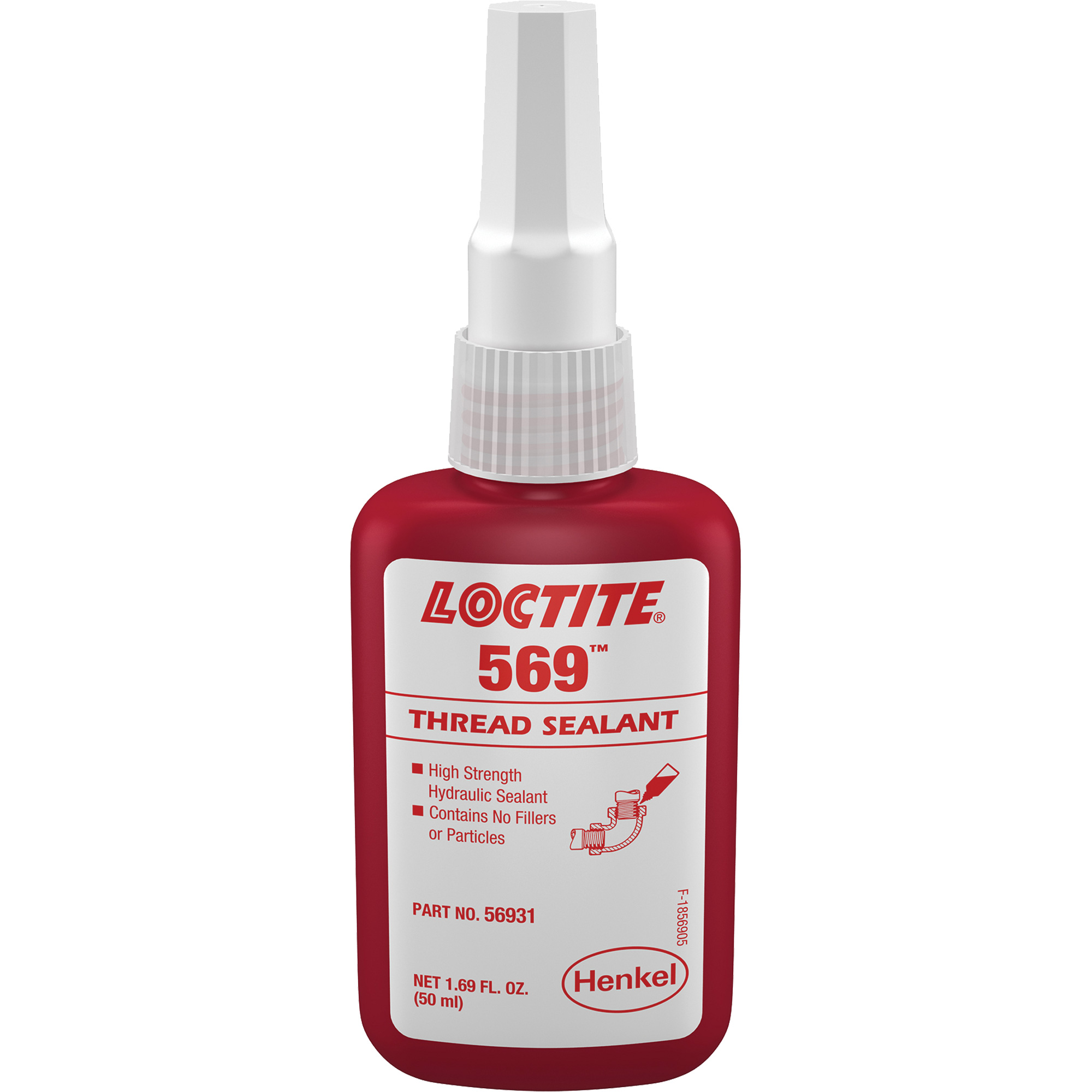 Loctite 135492 569 Hydraulic Thread Sealant, Bottle, 50 ml, 54° C 149° C/65° F 300° F