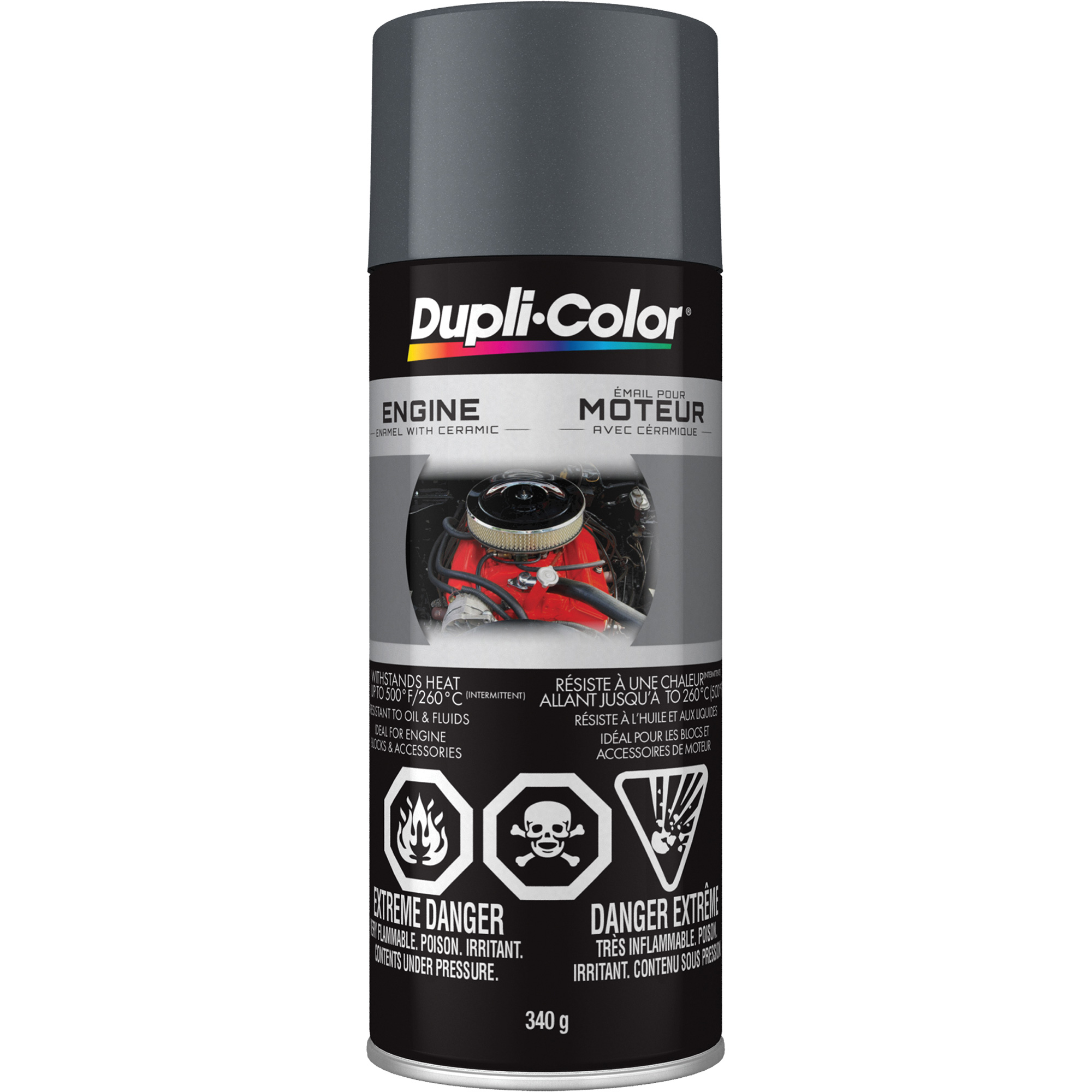 Dupli color engine enamel with ceramic grey high gloss 12 oz