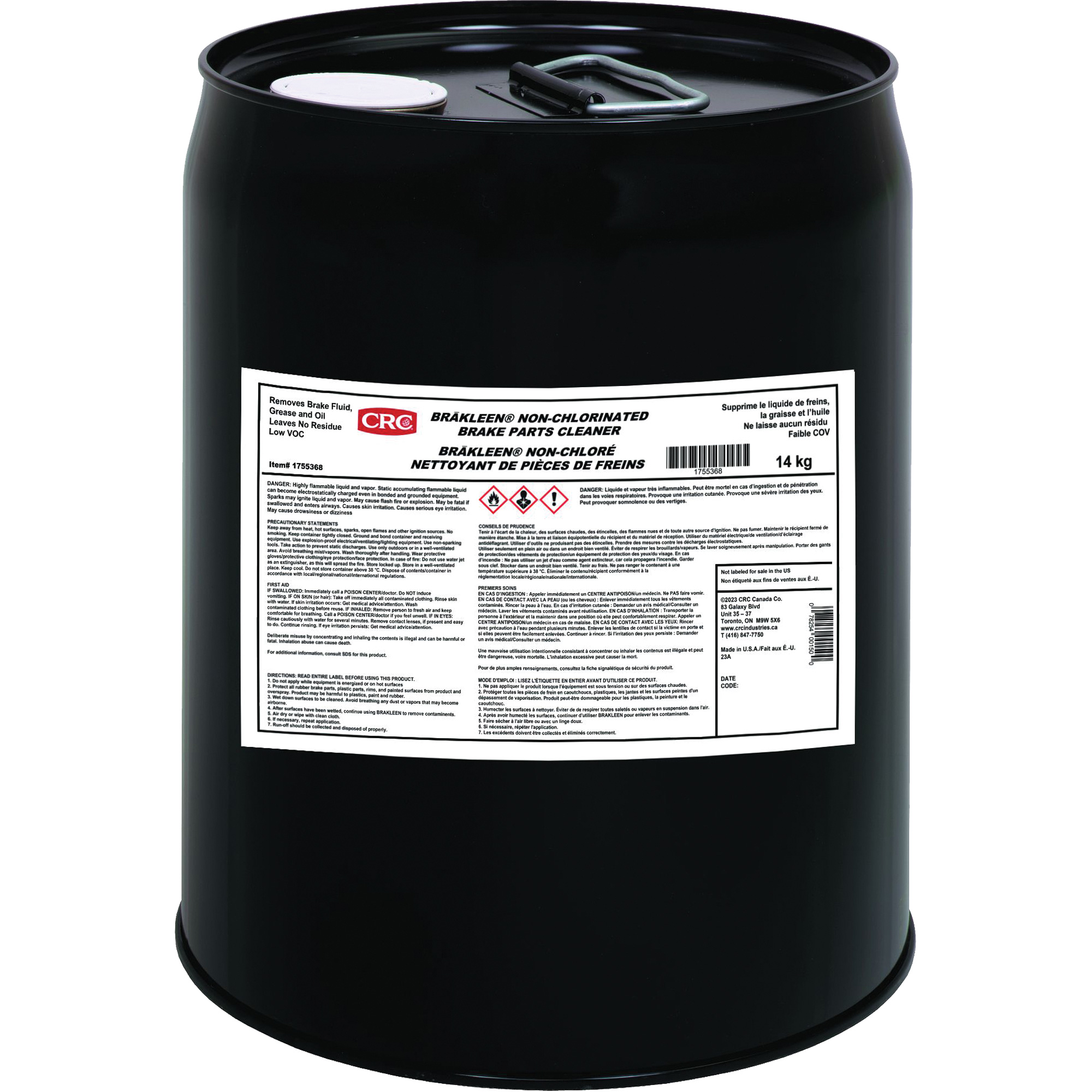 CRC Canada 1755368 Brakleen® BPC Non-Chlorinated Low-VOC Brake