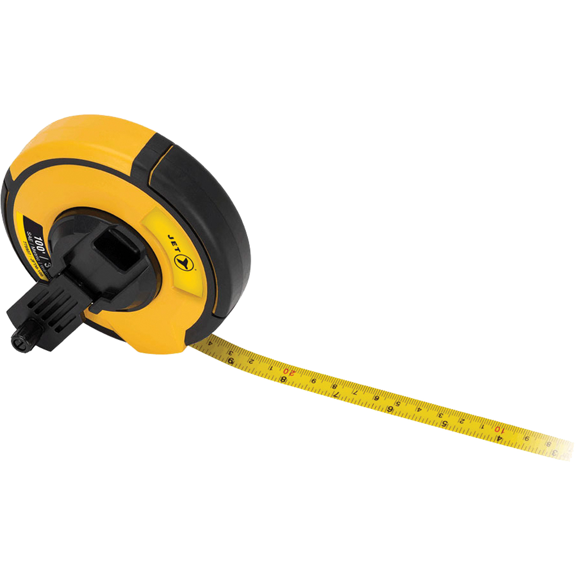 JET EQUIPMENT Steel Tape Measure, 1/2" x 100', Imperial & Metric