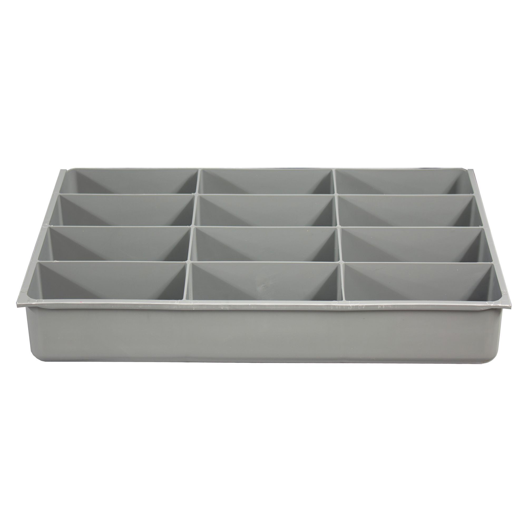 Durham 124 95 12 IND Large, Polypropylene, 12 Compartment Insert, Gray