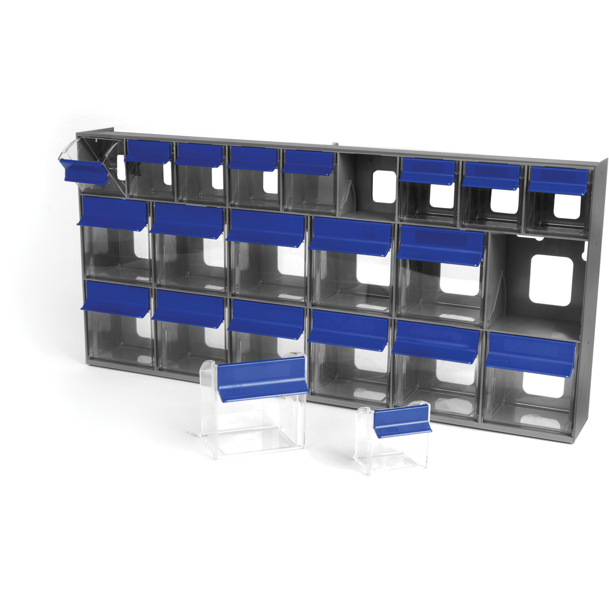 Grey Quantum Storage 3 Compartment Clear Tilt Out Bin Color Size L = 197Mm X W = 600Mm X H = 241Mm Grey Quantum Storage 3 Compartment Clear Tilt Out Bin Color Size L = 197Mm X W = 600Mm X H = 241Mm
