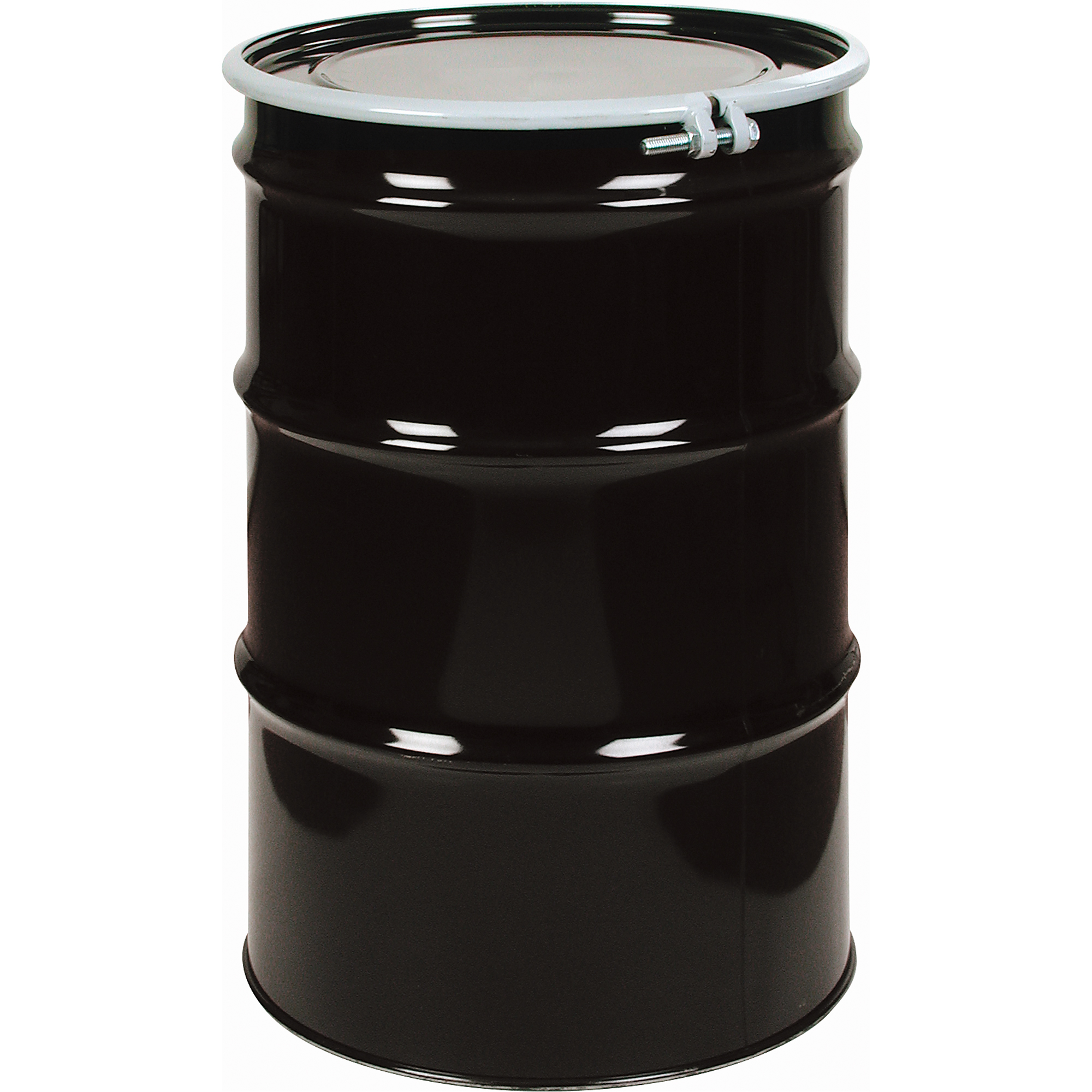 MAUSER PACKAGING Steel Drums, 55 US gal (45 imp. gal.), Unlined, Black
