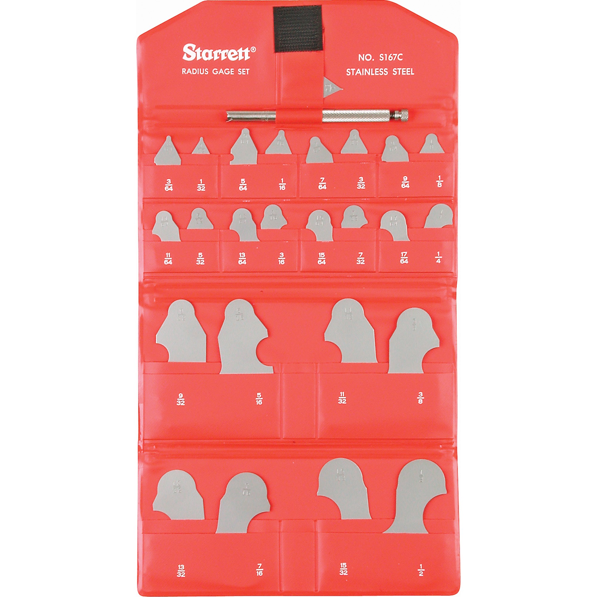 STARRETT Radius Gauge Sets HT742 (50619) Shop Radius Gauge TENAQUIP