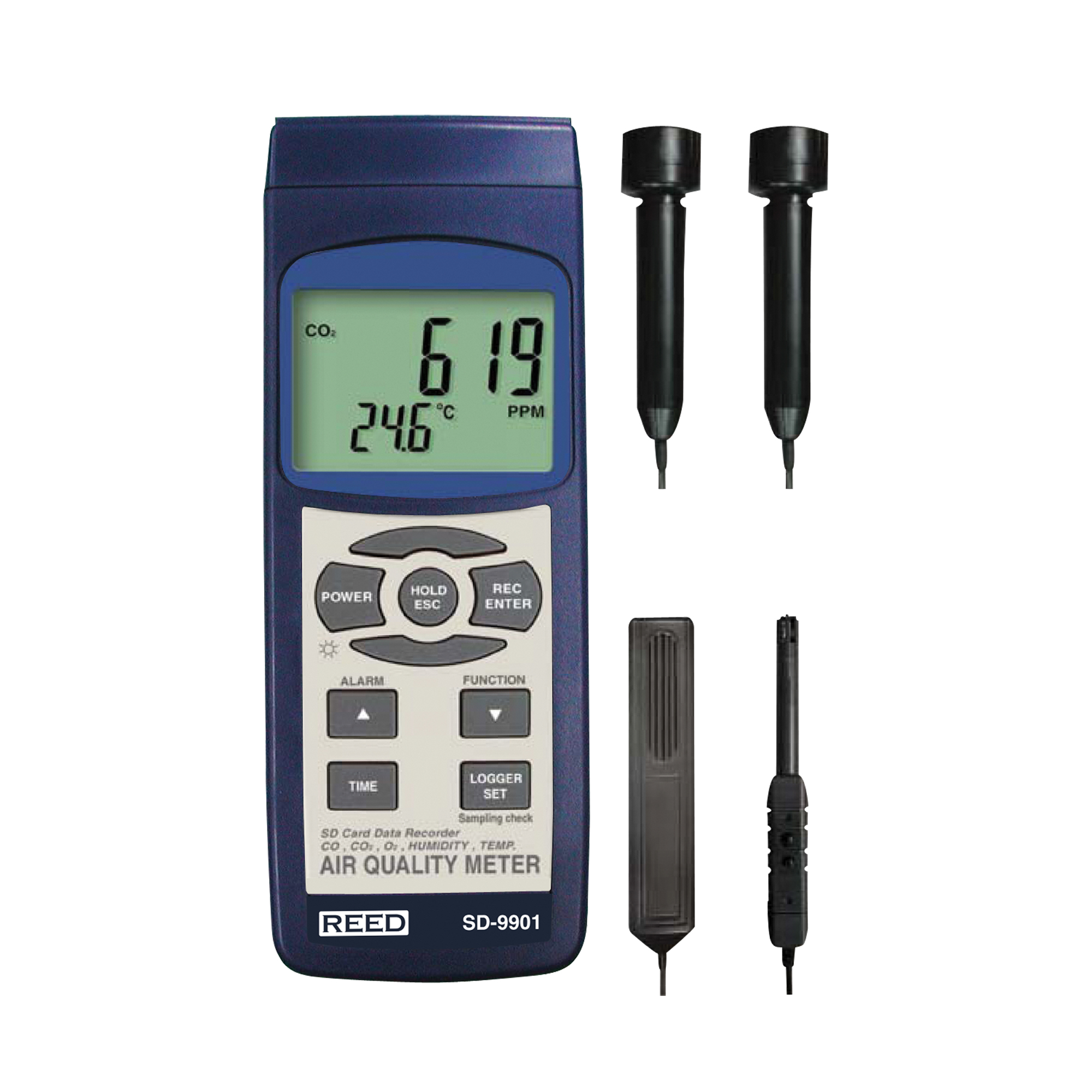 REED Indoor Air Quality Meter & Data Logger with ISO Certificate NJW223 ( SD9901NIST) Shop