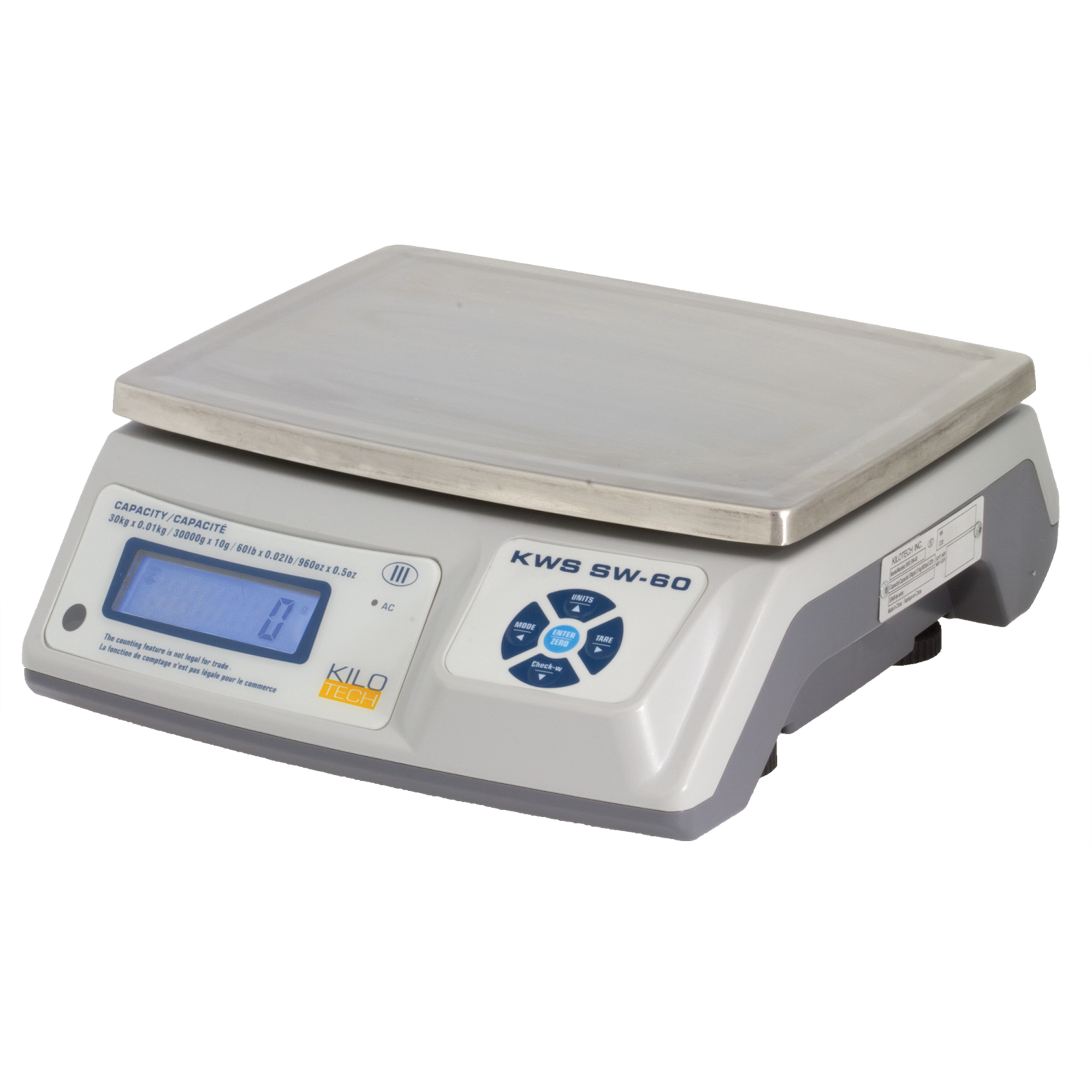 KILOTECH Electronic Digital Weighing Scales, 30 lbs. / 15 kg Cap., 0.001 lbs. / 0.005 kg