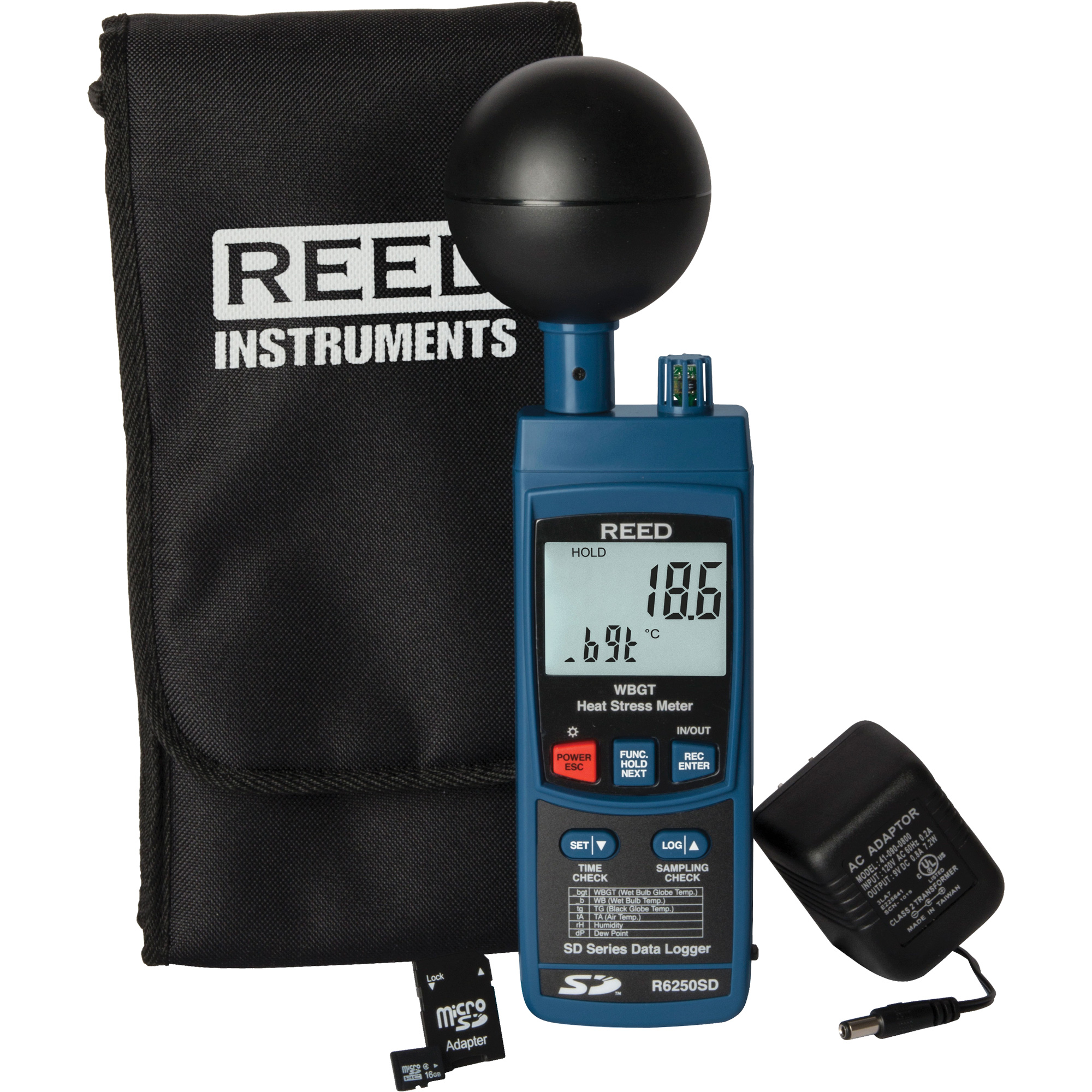 REED INSTRUMENTS Heat Stress ThermoHygrometer Kit IC713 (R6250SDKIT